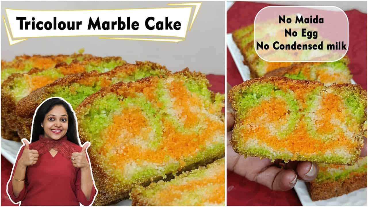 Eggless tricolour cake Recipe by Rupali Kolvekar - Cookpad